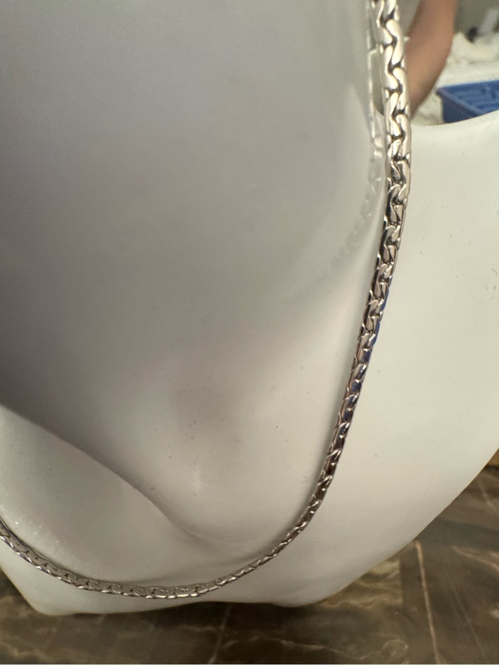 Long Silver Wheat Chain Necklace - Sleek Shine 3 ft